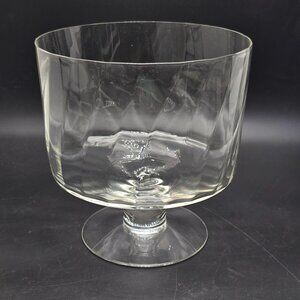 West Virginia Glass Crystal Footed Trifle Bowl 124 Oz Spiral In Box CM2079